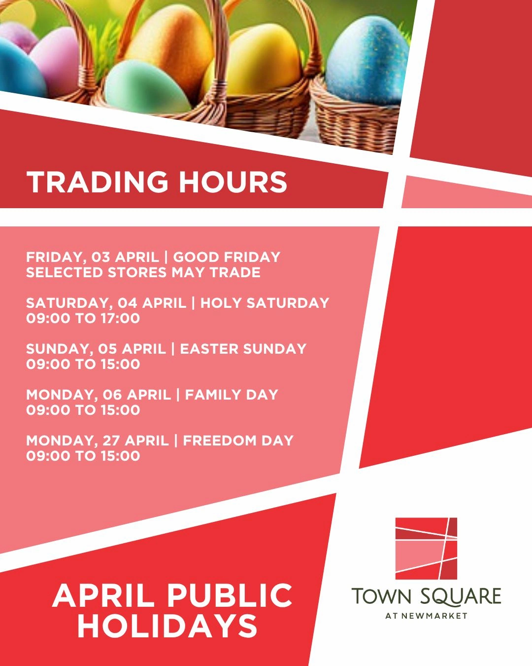 April 2026 trading hours